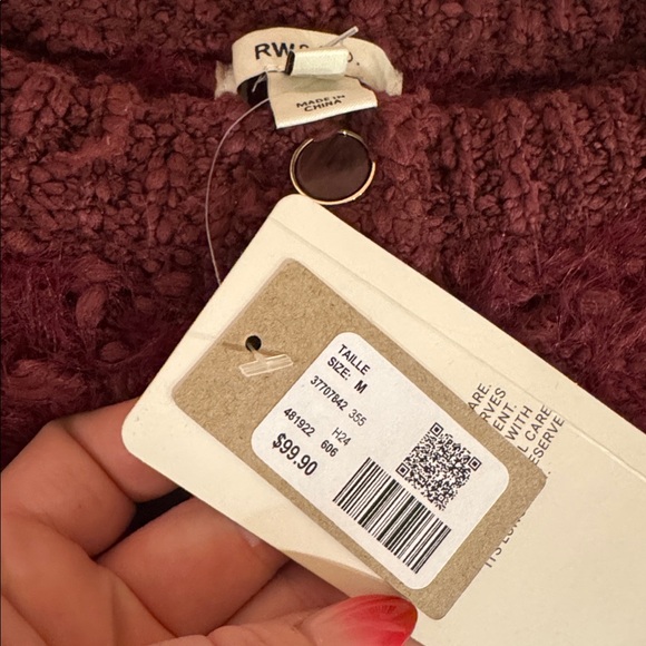 RW&CO. Deep red wine cardigan NWT - size med - Picture 3 of 9